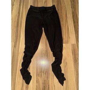 MAZE Collection Women's Sz Small Black Leggings Pants Ruching